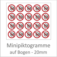 Minipiktogramme 20 mm