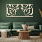 Preview: Wanddekoration aus Holz  rechteckig mit einem Tigermotiv