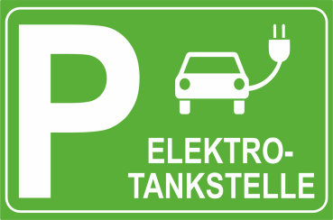 Parkplatzschild  E-Tankstelle