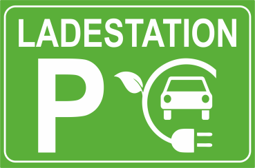 Parkplatzschild  Ladestation Elektroautos