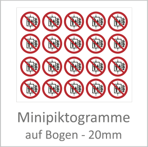 "P020 Aufzug im Brandfall nicht benutzen" 20 mm Durchmesser á 10 Stück