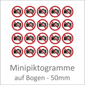 "P029 Fotografieren verboten" 50 mm Durchmesser á 10 Stück