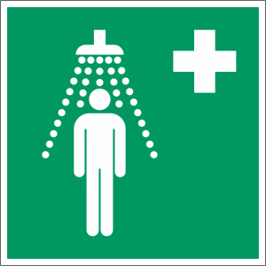 Rettungszeichen-Aufkleber "Notdusche"