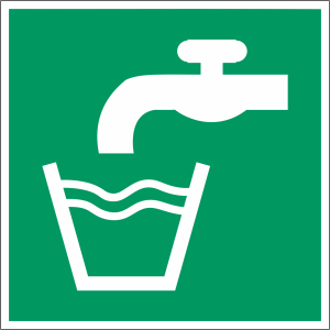 Rettungszeichen-Aufkleber "Trinkwasser"