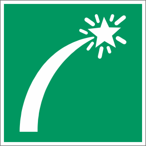 Rettungszeichen-Aufkleber "'Signalrakete"