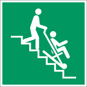 Rettungszeichen-Aufkleber "Rettungsstuhl"