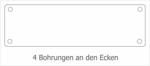 Preview: Schilder mit zwei oder vier Bohrungen