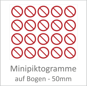 "P001 Allg. Verbotszeichen" 50mm Durchmesser á 10 Stück