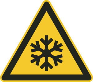 Warnschild "Kälte"
