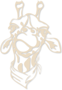 Preview: Holzbild im Hochformat mit Giraffenmotiv in verschiedenen Farben und Größen