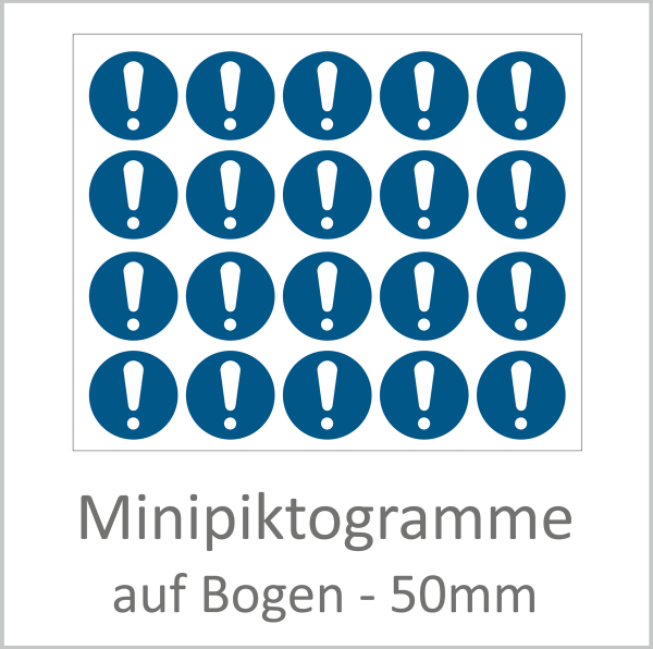 "M001 Allgemeines Gebotszeichen" 50 mm Durchmesser á 10 Stück