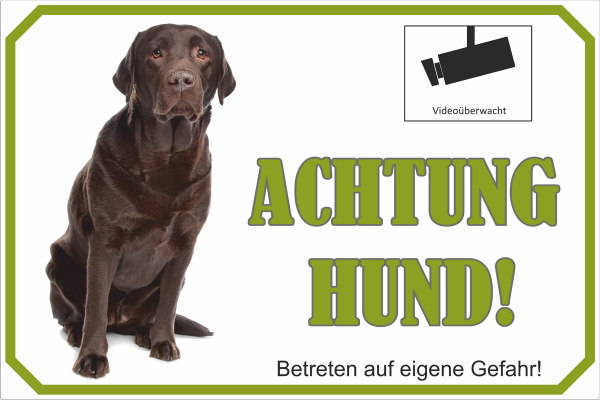 Hundeschild, Achtung Hund