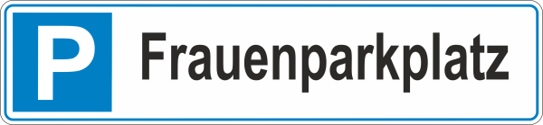 Parken Aufkleber nur für Frauen