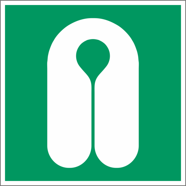 Rettungszeichen-Aufkleber "Rettungsweste"