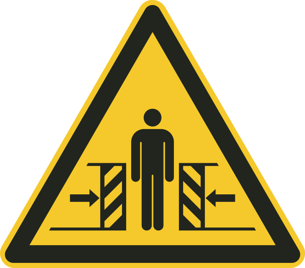 Warnschild "Quetschgefahr"