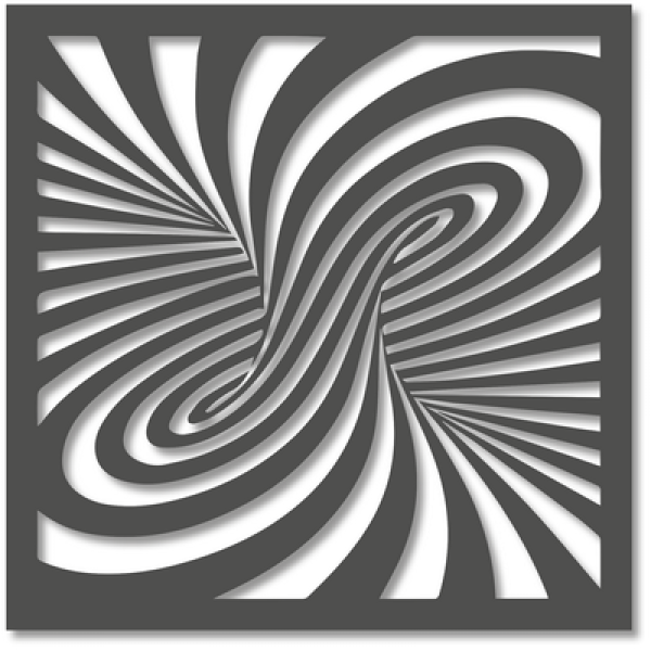 Quadratisches Holzbild mit 3D Illustration in verschiedenen Farben und Größen