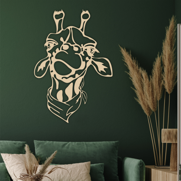 Wanddekoration aus Holz in diversen Ausführungen mit Giraffe