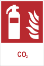Brandschutzzeichen-Schild "CO²"
