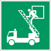 Rettungszeichen Aufkleber "Rettungsfenster"