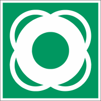 Rettungszeichen-Schild "Rettungsring"