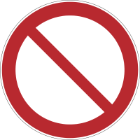 Verbotsaufkleber "Allgemeines Verbotszeichen" 10cm